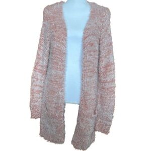 Woven Heart Open front Cardigan Size M